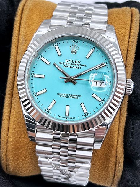 tiffany blue rolex datejust|rolex tiffany blue 41mm.